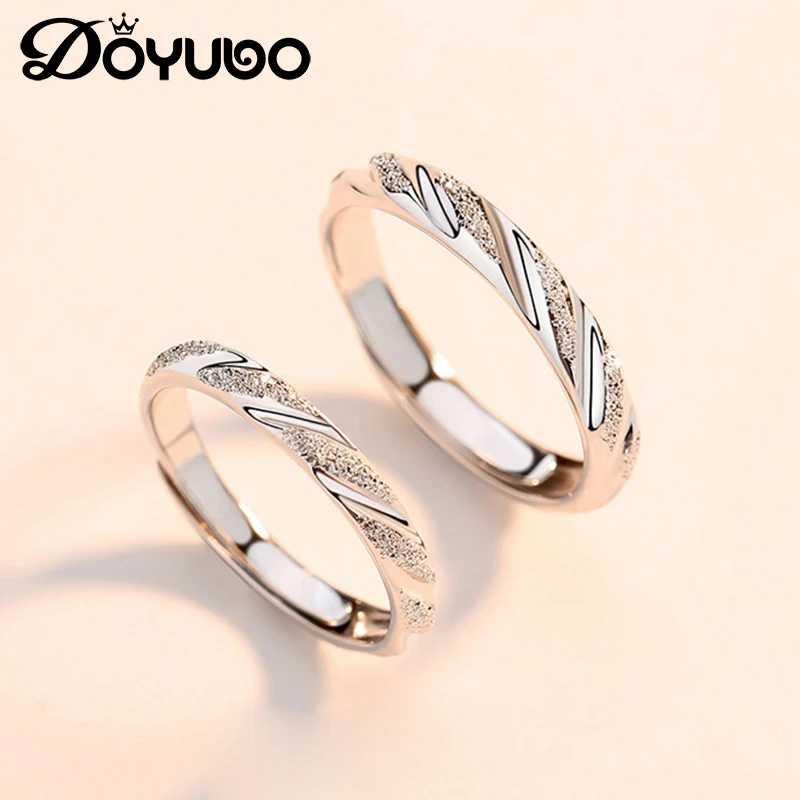 Парные кольца DOYUBO S925 из чистого серебра корейская мода простое кольцо креативное