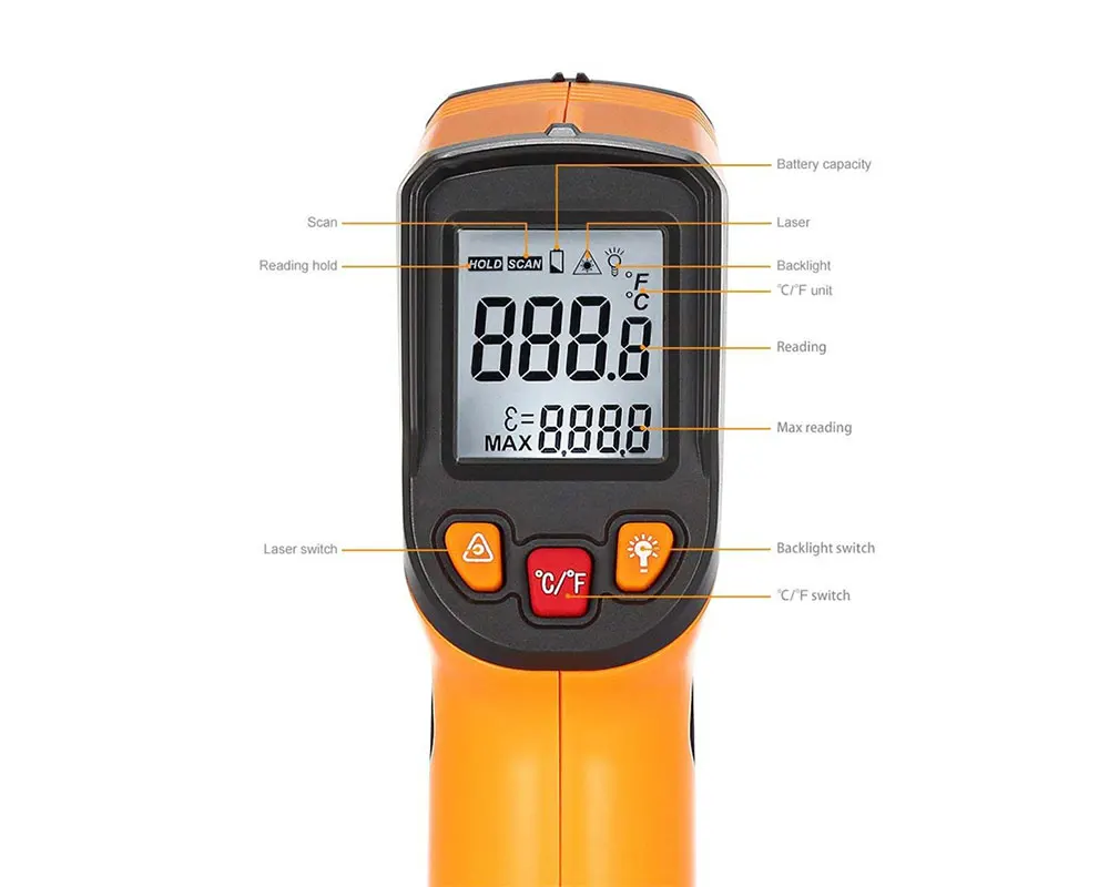 TempéRature Frontale ThermomèTre Infrarouge NuméRique Profession Sans