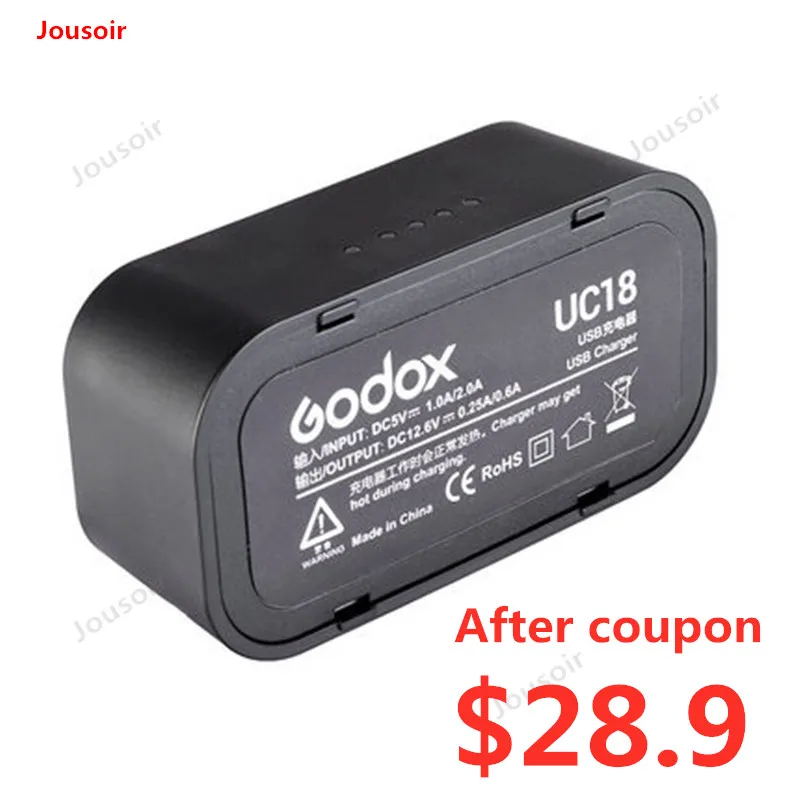 Оригинальное USB зарядное устройство Godox UC18 для VB18 V850II V860II V850 V860 CD50 T03 2Y|Аксессуары