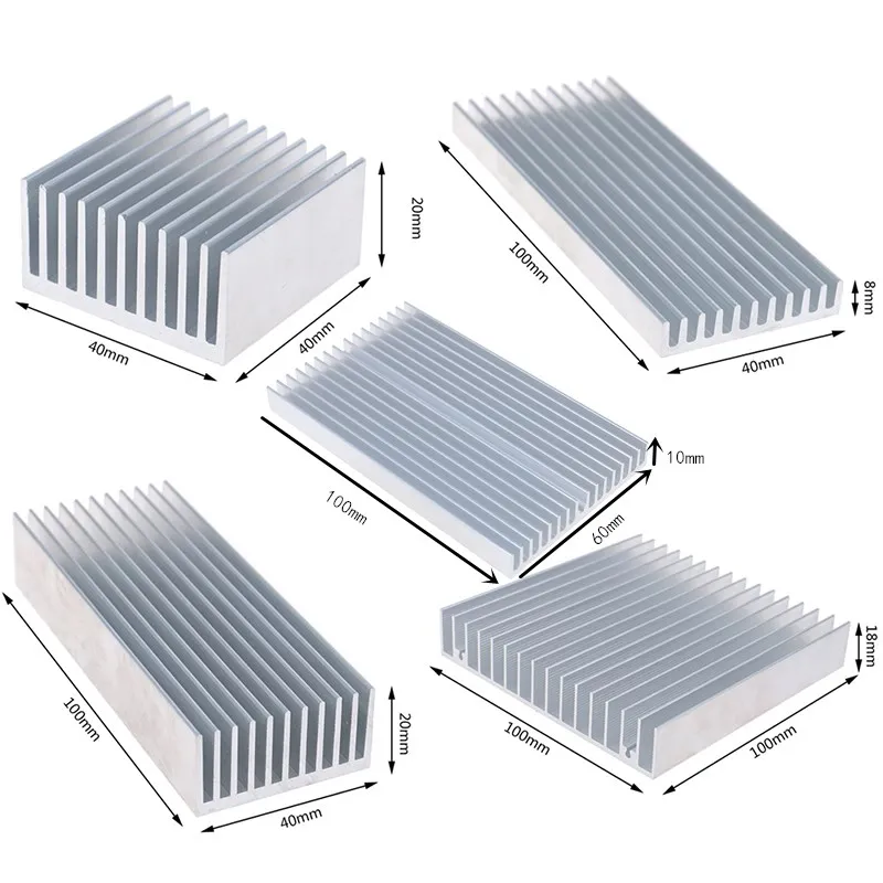 5 sizes Aluminum Alloy Heatsink Cooling Pad Hh Power LED IC Chip Cooler Radiator Heat Sink aluminum heatsink cooler