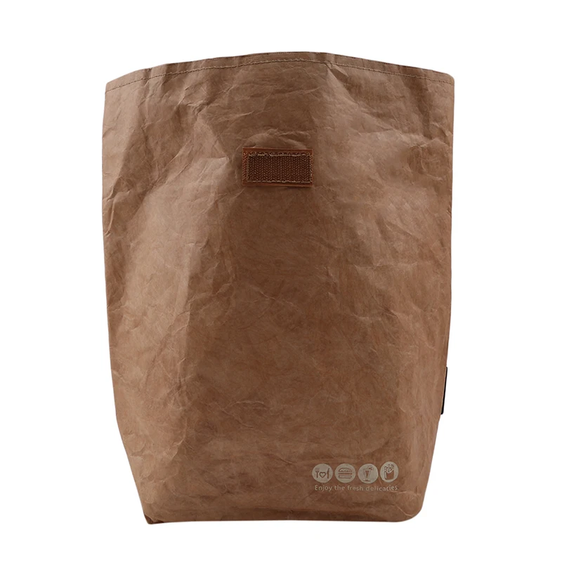 Lunch box bag Пакет для льда из крафт-бумаги, сумка для пикника, водонепроницаемая изоляционная сумка для ланча, Экологически чистая сумка для ланча, сумка для отдыха на природе - Цвет: Lunch box bag