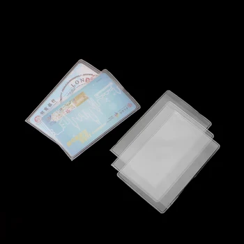 

20Pcs Rectangle Clear Plastic Work Badge Credit Card Holder Protective Case LX9F