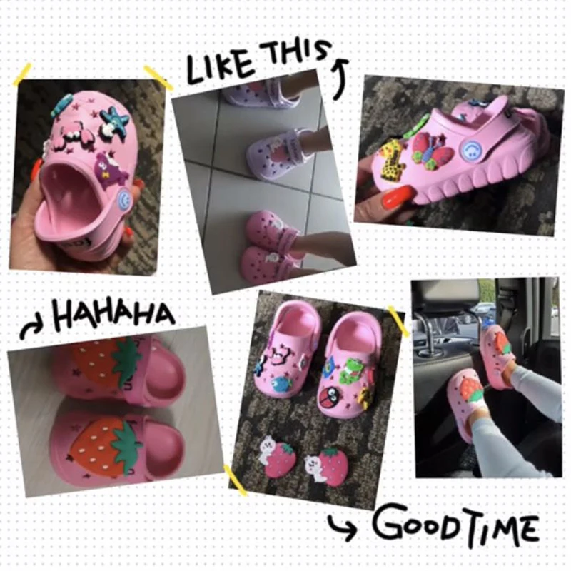Kids Waterproof Shoes Lovely Strawberry Baby Girls Home Slippers Anti Slip Outdoor EVA Shoes Girls Slippers Soft Kids