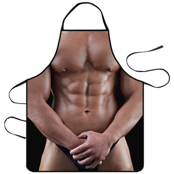 

6 Colors Aprons Kitchen Personalized Digital Printed Sexy Funny Apron For Women Man BBQ Cleaning Cooking Apron Daily Home Use