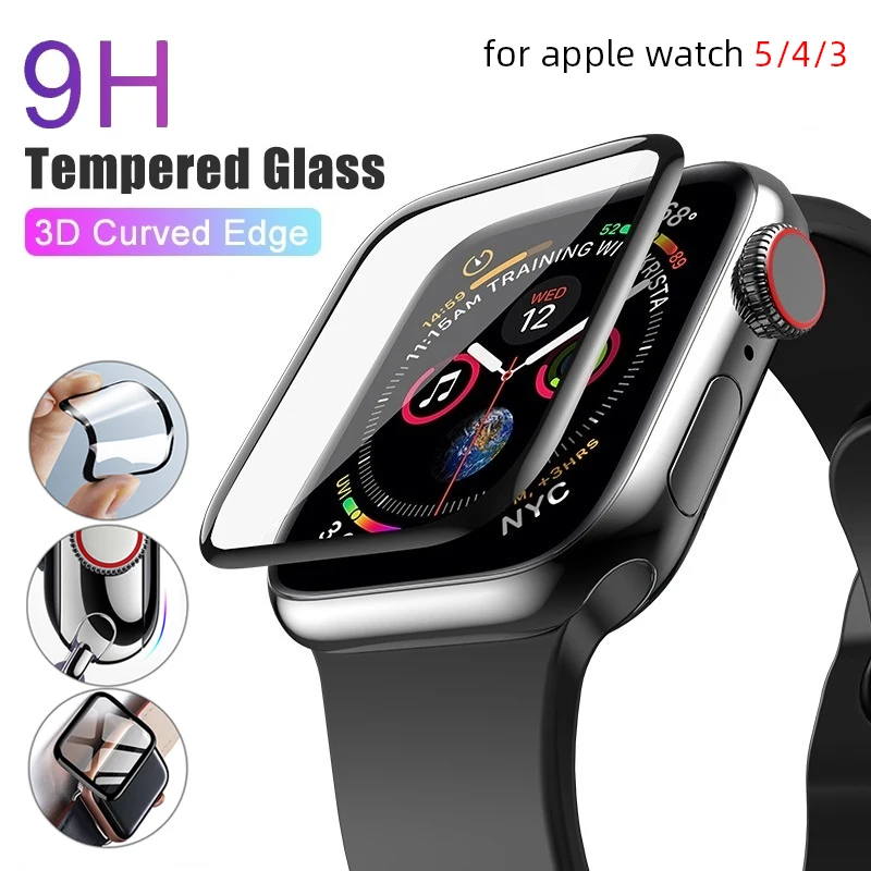 PET & PMMA полное покрытие 3D изогнутое Закаленное стекло Защитная пленка для Apple Watch
