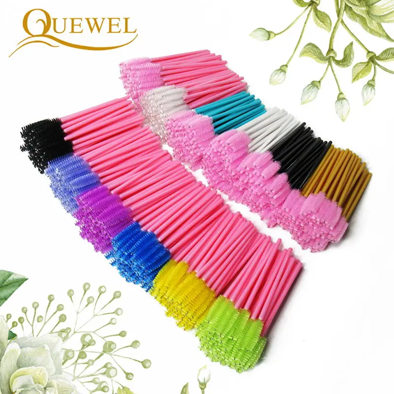 

Quewel Disposable Eyelash Extension Brushes 50pcs/Lot Cosmetic Brush Mascara Wands Applicator Accessories Makeup Brushes Tools