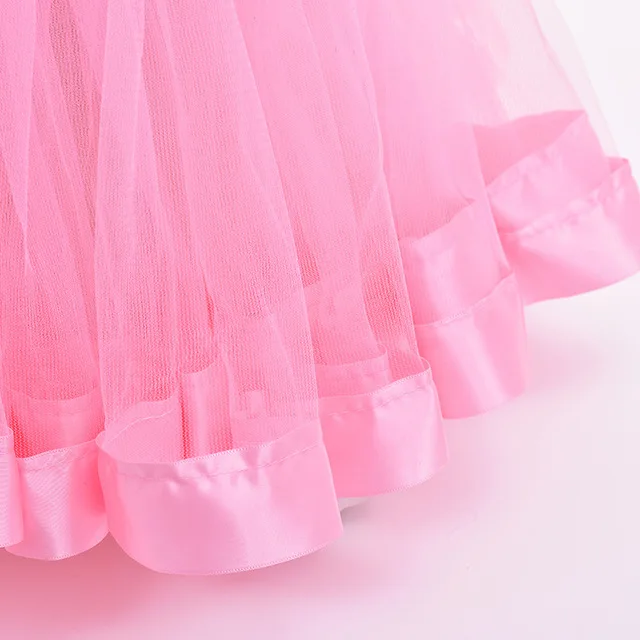Цветное платье для девочки с отделкой "лент юбки-пачки Детская 3-слойная фатиновая балетная танцевальная юбка-американка юбки в полоску Детская Вечеринка Юбки 30 шт./лот