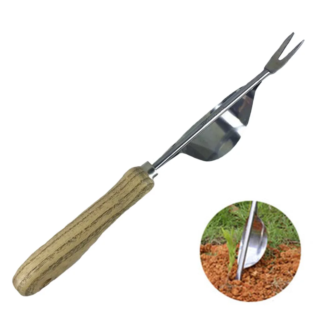 Ручной садовый инструмент для прополки нержавеющая сталь, легкий в использовании Прочный Лопата Weeder вилка для дома на открытом воздухе Эргономичный ручной Съемник