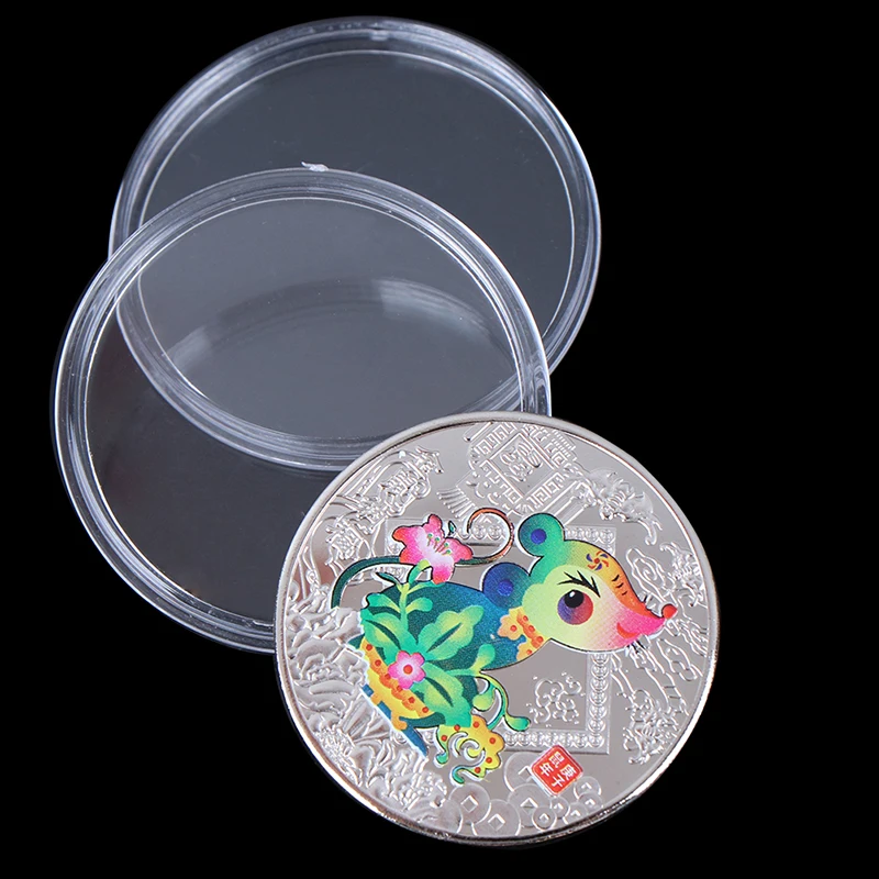 Год крысы памятная монета Китайский Зодиак Сувенир Коллекционные монеты коллекция Искусство ремесло