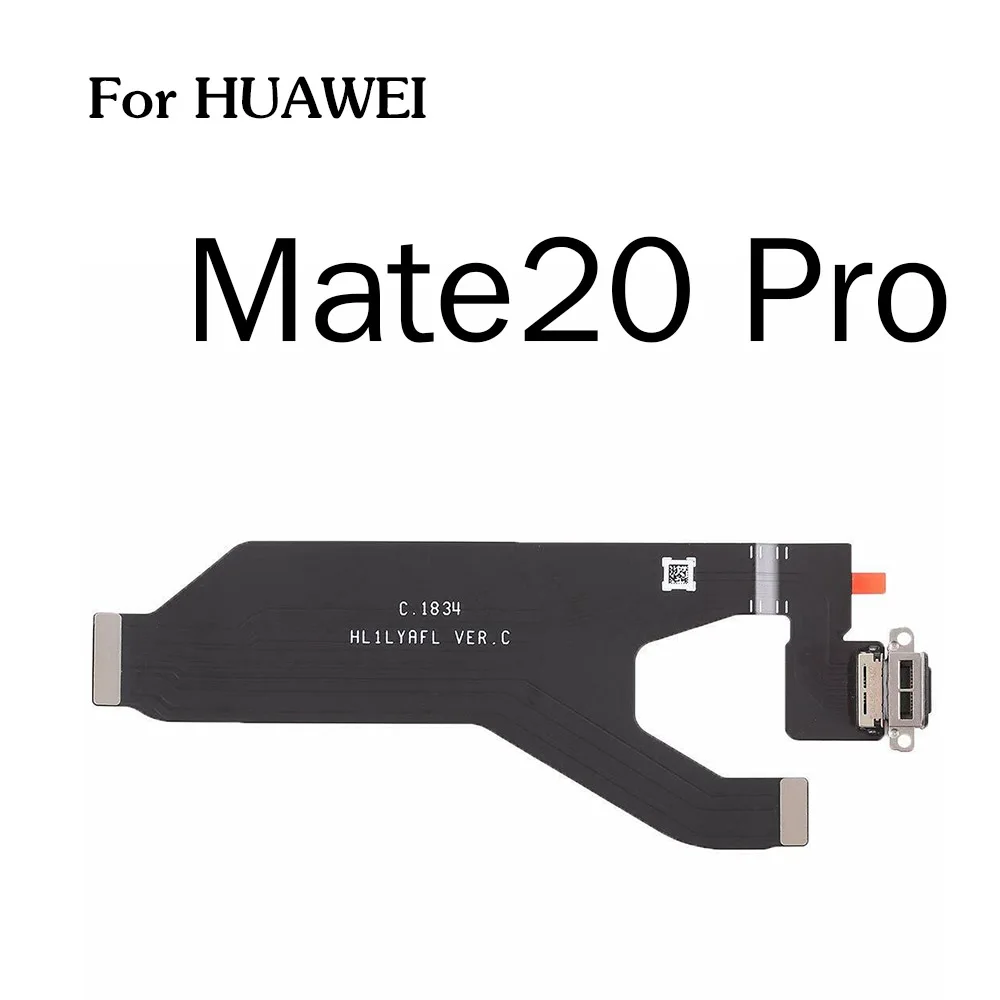 Золотисто-р разъем для зарядки части платы гибкий кабель с микрофоном для HuaWei mate S 20 10 9 Pro Lite P Smart Plus