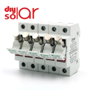 

5PCS Solar PV Fusible Pack 5 10 15 20 30 A Fuse Holder LED Indicator 10*38mm BAT Voltage Fuses Protection For Solar System