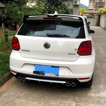 

For Volkswagen Polo 2011-2018 ABS Plastic Unpaint Exterior Rear Spoiler Tail Trunk Boot Wing Decoration Car Styling