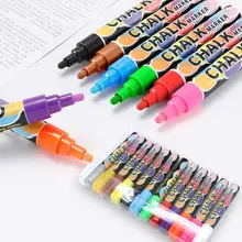 

12 Color Liquid Chalk Marker Pen Erasable Multi-Color Glass Window Blackboard Marker For LED Writing Board Chalkboard Whiteboard