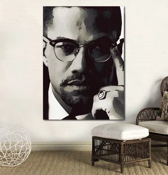 

MT187 Malcolm X Actor Music Singer Star Movie Painting Art Poster Print Canvas Home Decor Picture Wall Print