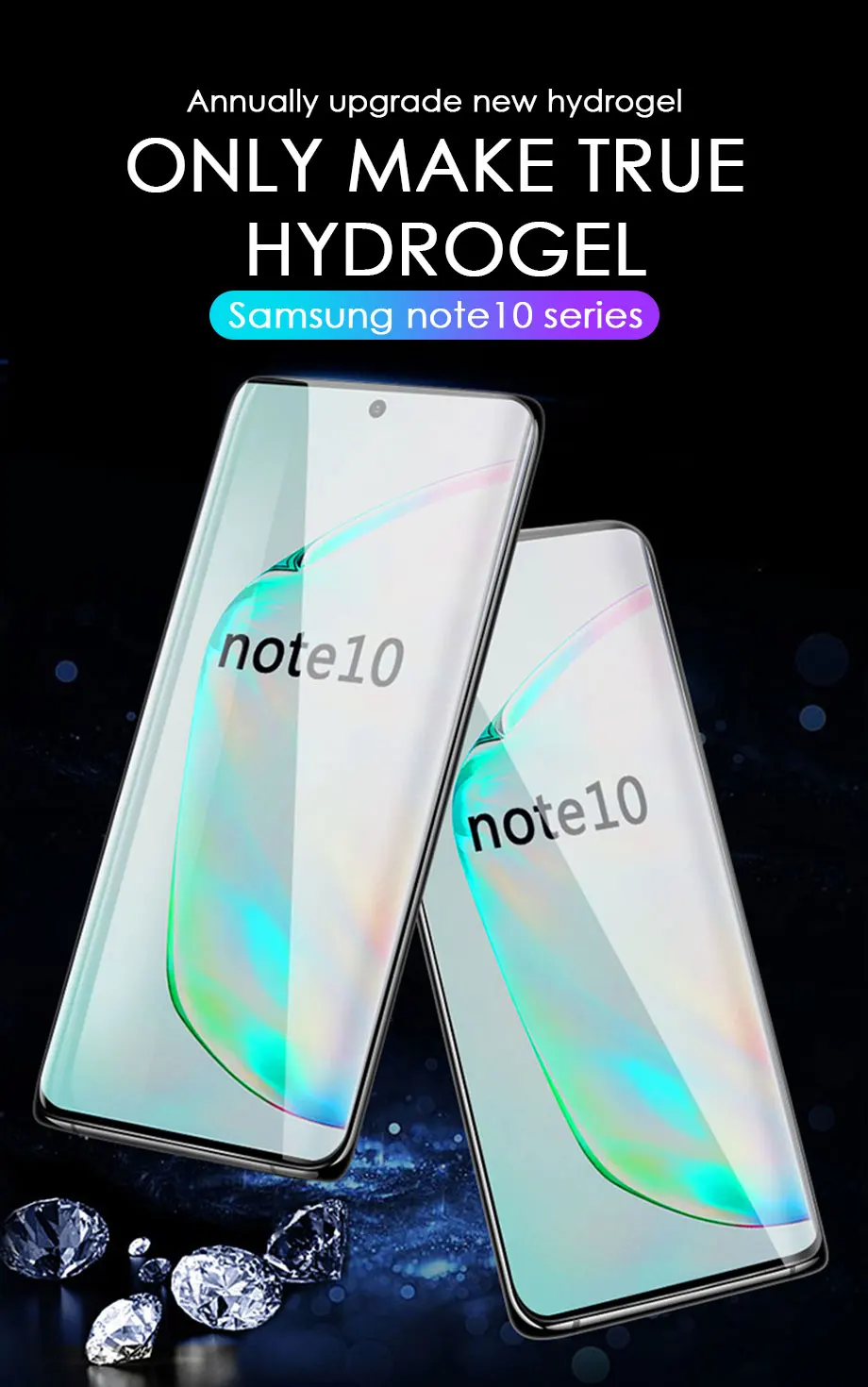 Защитная пленка для экрана для samsung Galaxy Note 10 Pro 9 8 S10 S10e S8 S9 Plus 500D мягкая защитная Гидрогелевая пленка A10 A50 без стекла