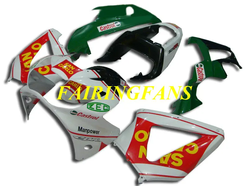 Инжекторный комплект для HONDA CBR900RR 929 00 01 CBR 900 RR CBR 900RR 2000 2001ABS белого и зеленого цвета Обтекатели на кузов+ подарки HE15