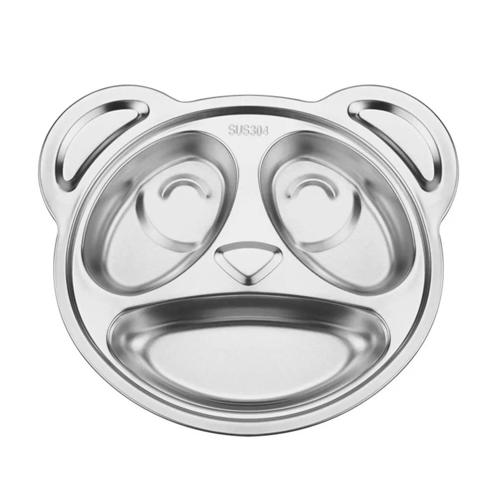 

304 Stainless Steel Insulated Lunch Box Children Divided Plate School Anti-Scald Cartoon Cute Dinnerware Camping Food Container