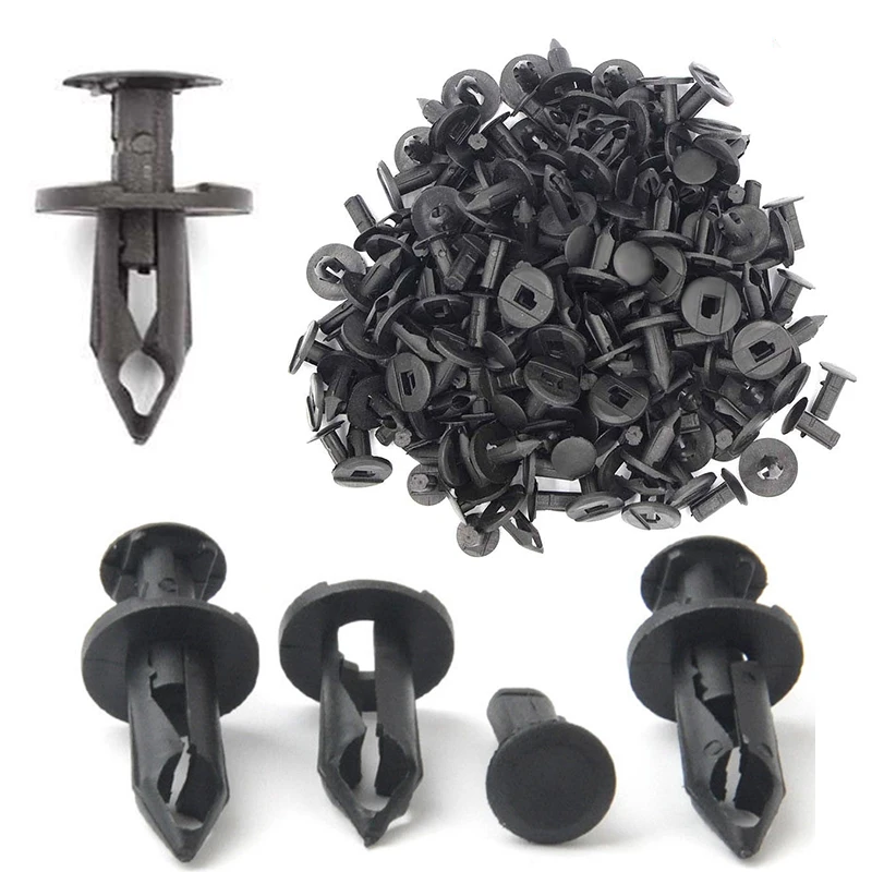 Treyues 100pcs Motorcycle Fender Fasteners Rivets Mudguard Fixing For