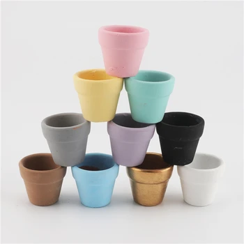 Maceta de terracota de cerámica, miniteeny, de colores, para Cactus, macetas suculentas para guardería, 1 unidad