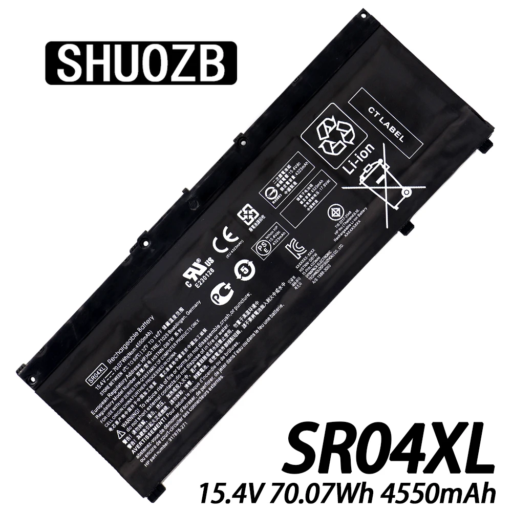 Новый аккумулятор SR04XL для ноутбука HP OMEN 15 CE CB CE015DX CB014ur TPN Q193 Q194 C133 HSTNN DB7W 917724 855