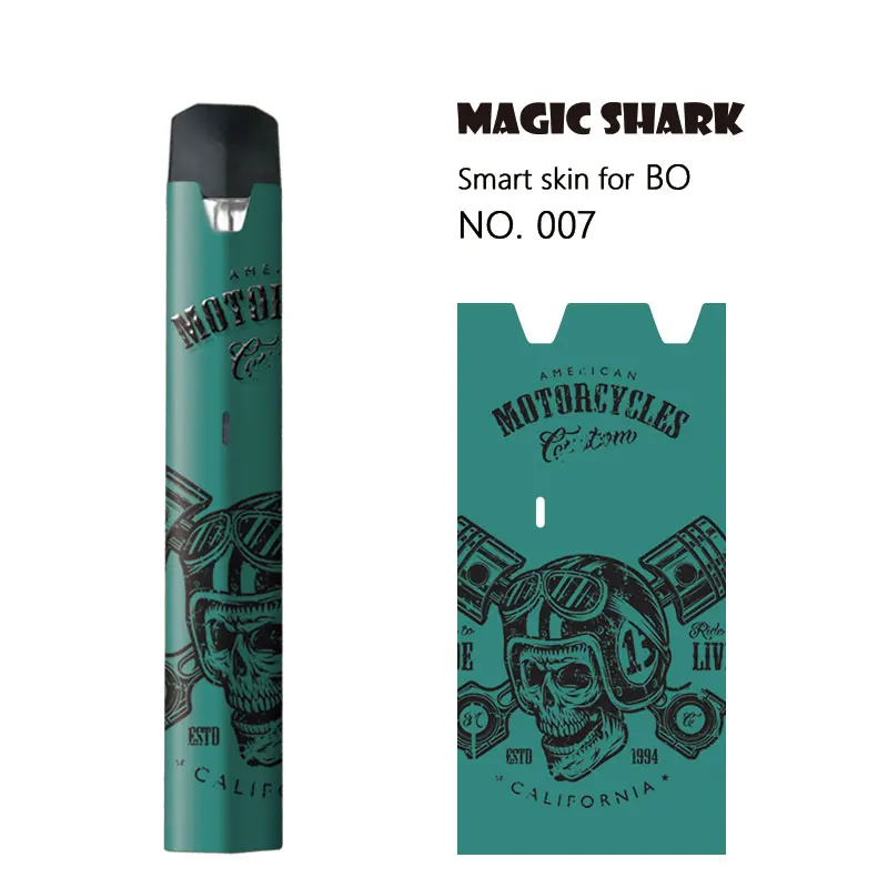 Magic Shark Skull Durable Stereo No Fade Film For Jwell Bo E Cigarette Sticker Vape Case Cover
