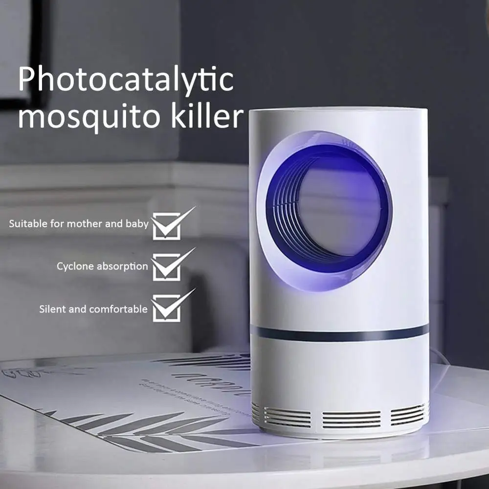 Tanie USB UV lampa przeciw komarom LED Radiationless Insect Electric Trap sklep