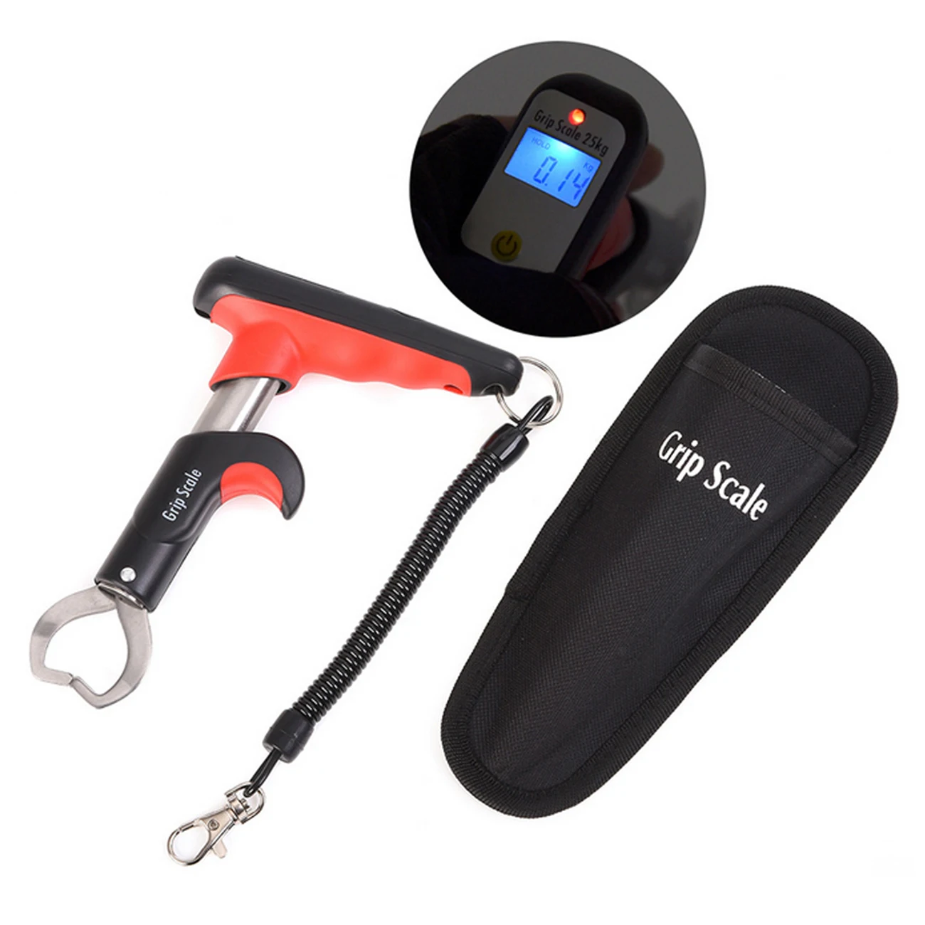 Gripper com Escala Digital de Aço Controle ao ar Pesca Inoxidável Peixe Lábio Aperto Portátil Ferramenta Livre Acessórios Leo 2 aço inoxidável peixe lábio aperto portátil peixe