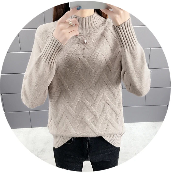 TIGENA Fall Winter Pullover Sweater Women Long Sleeve Turtleneck Sweater Female Korean Yellow Blue Green Warm Jumper Women