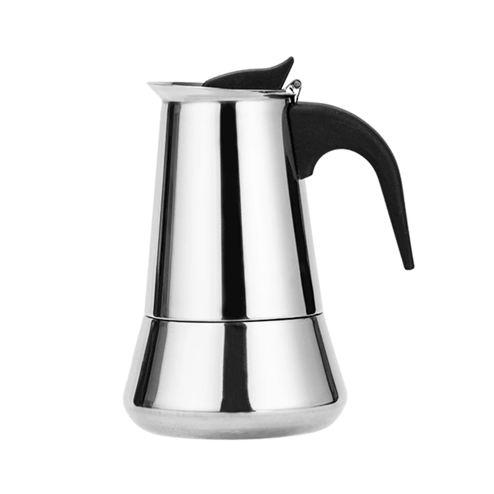 Stainless Steel Stovetop Coffee Pot Espresso Coffee Maker Kettle 100ML / 200ML / 300ML / 450ML Outdoors Indoors Cafeteira