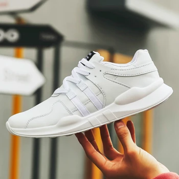 

Casual Men's Shoes Leather Solid Shallow Lace Up Lightweight Soft Men Sneakers Shoes Breathable Man Footwear Flats Zapatos Tenis