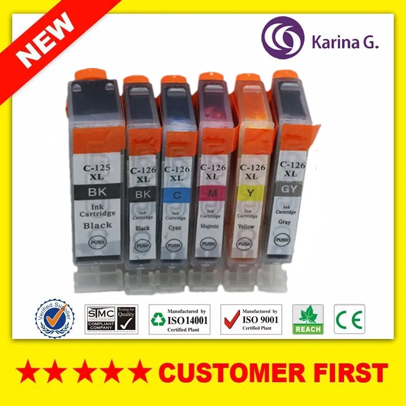 Совместим с Canon PGI125 CLI126 чернильный картридж для принтера Canon принтерам PIXMA MG6110 MG6210 и т. Д
