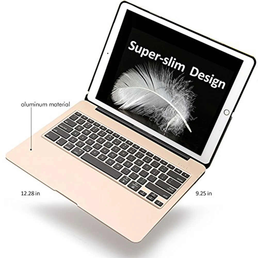 Алюминиевая Bluetooth клавиатура для iPad Pro 12,9 модель A1584/A1652/A1670/A1671 тонкий Защитная крышка с 7 цветов светодиодной подсветкой