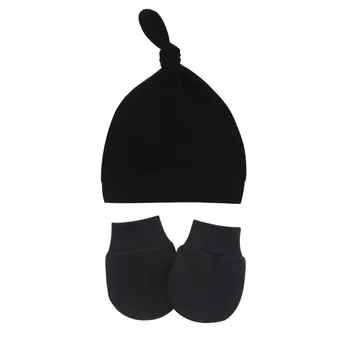 Unisex Baby Infants Anti Scratching Cotton Gloves+Hat Set Newborn Mittens Warm Cap Kit New Cute 17