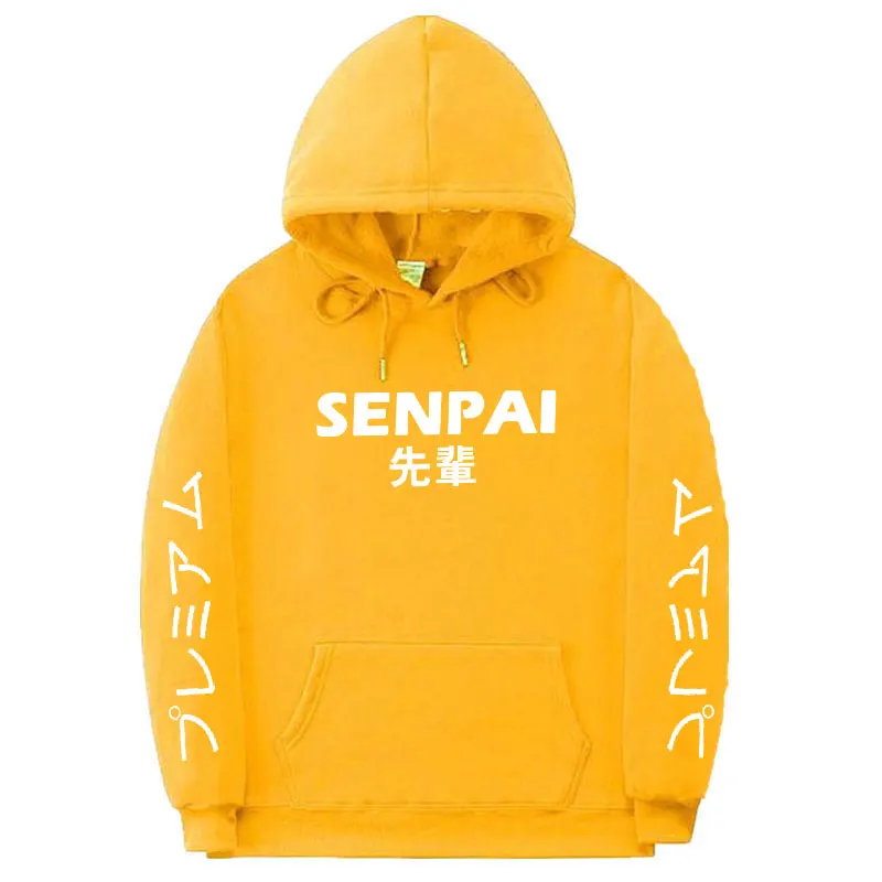 Yellow MS431 Модная японская уличная одежда SENPAI, толстовка с капюшоном, несколько цветов, мужские и женские толстовки, пуловер, sudadera hombre - Цвет: Yellow MS431