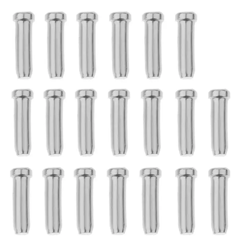 

20 x Bicycle End Cap End Sleeve for Brake Cable Shift Cable Brake Cable Shift Cable Spare Part Accessories - Silver