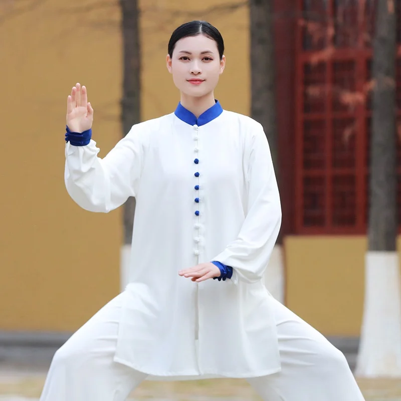 Одежда Tai Chi высокого качества Wushu Kung Fu Форма для боевых искусств Wing Chun Белые