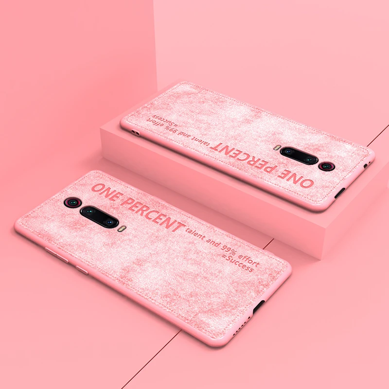 Роскошный ударопрочный тканевый чехол для телефона ADKO для Redmi K20 Pro, мягкие силиконовые края из ТПУ, чехол для Xiaomi 9T 9t Pro - Цвет: Pink