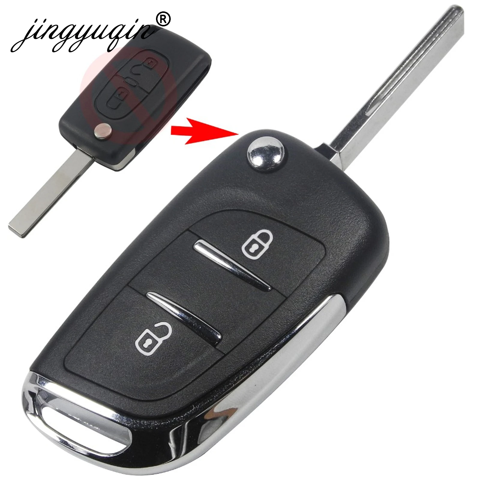 Складной автомобильный ключ jingyuqin AUTEWODE для Citroen C5 C4 Hatch Coupe VTR C6 C8 C2 Berlingo Xsara Picasso CE0523 VA2 Blade