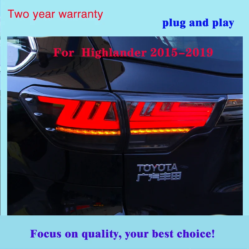 Автомобильный Стайлинг для toyota задние фары для Highlander- Kluger задний фонарь Lexus тип задний фонарь DRL+ тормоз+ парковочный задний светильник