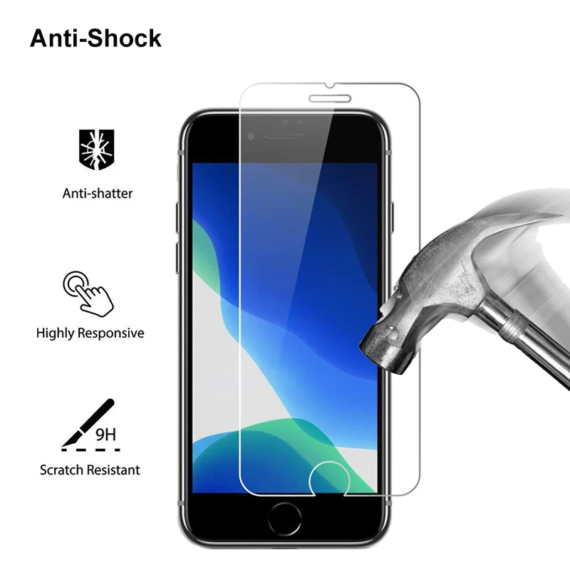 3-Pack Tempered Glass Screen Protector Shield - 9H Protective Film