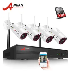 ANRAN CCTV камера системы Wi-Fi 1080 P NVR комплект 4CH 1080P HD IP камера Аудио запись открытый Ночное Видение безопасности системы