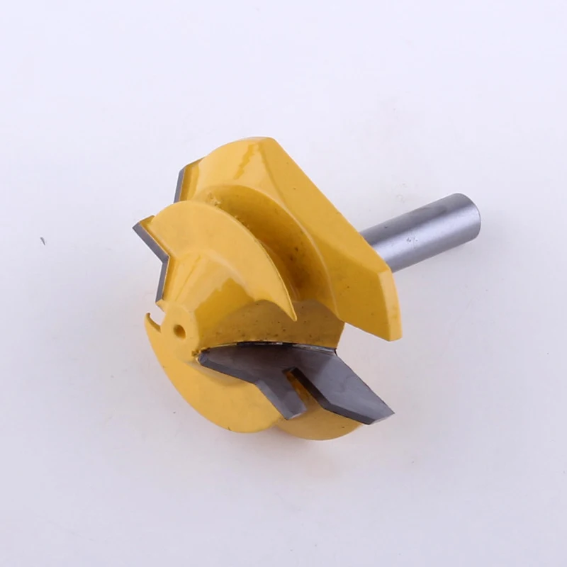 CHWJW 1PC 8mm Shank Industrial Quality Medium Lock Miter Router Bit with 45-Degree 3/4-Inch Stock w