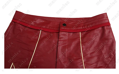 only pants Флэш сезон 4 косплэй Барри Аллен костюм Dc Comics куртка супергероя Хэллоуин маска для взрослых для мужчин индивидуальный заказ кожаное пальт - Цвет: only pants