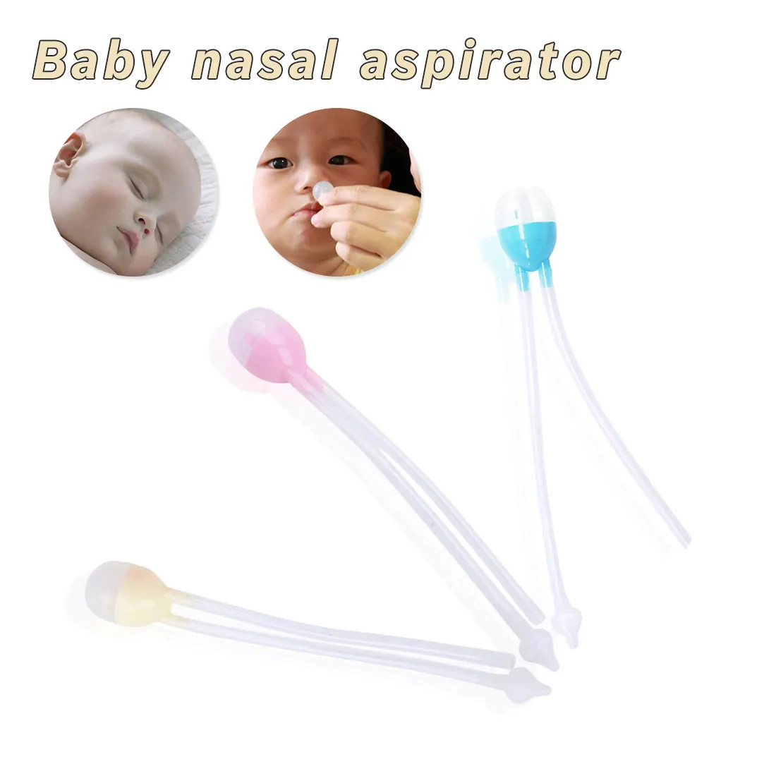 

Hot New Born Baby Vacuum Suction Nasal Aspirator Safety Nose Cleaner infantil Nose Up aspirador nasal