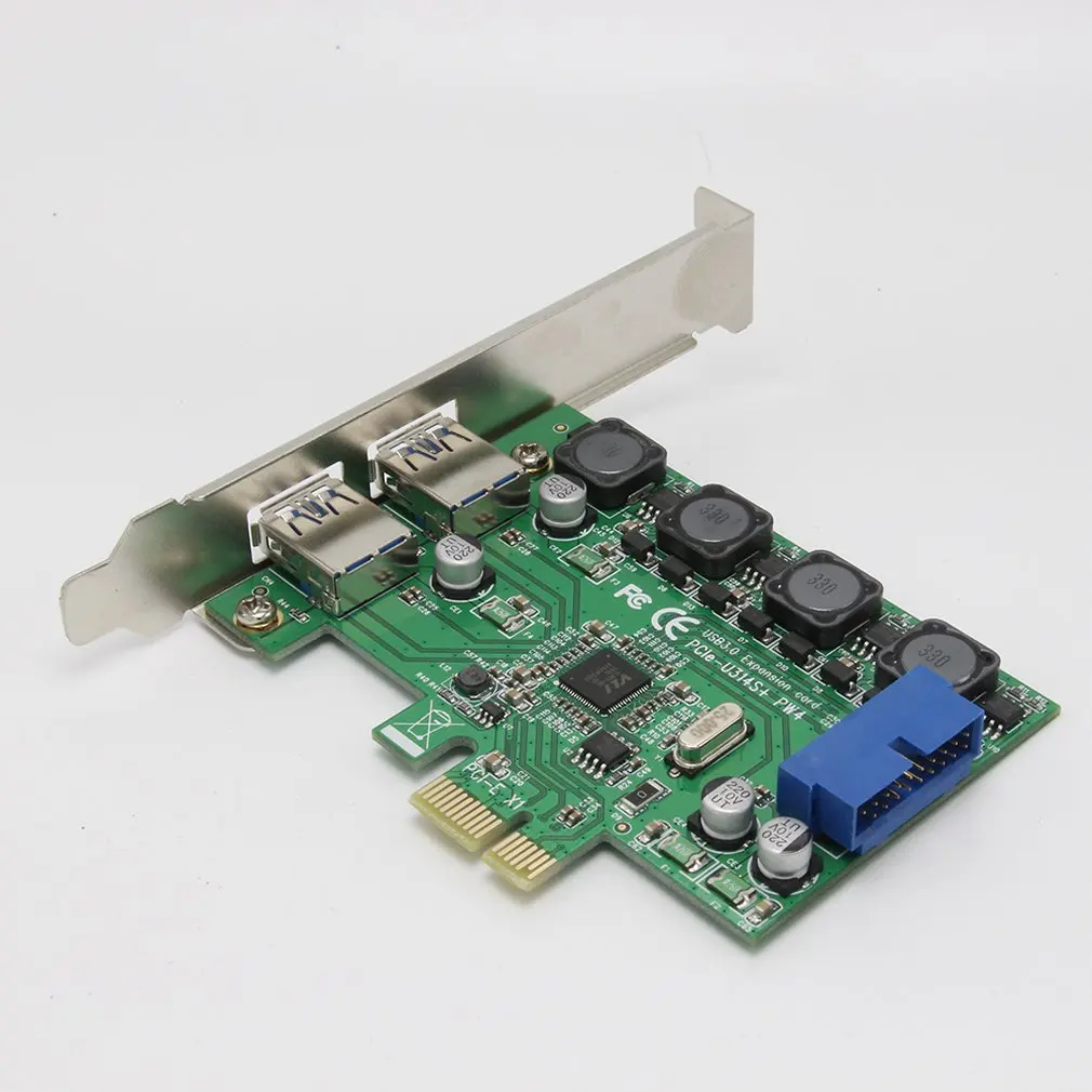 Настольный компьютер Pci-E до Usb3.0 карты расширения рабочего стола Usb3.0 карты расширения передней 20Pin карты расширения