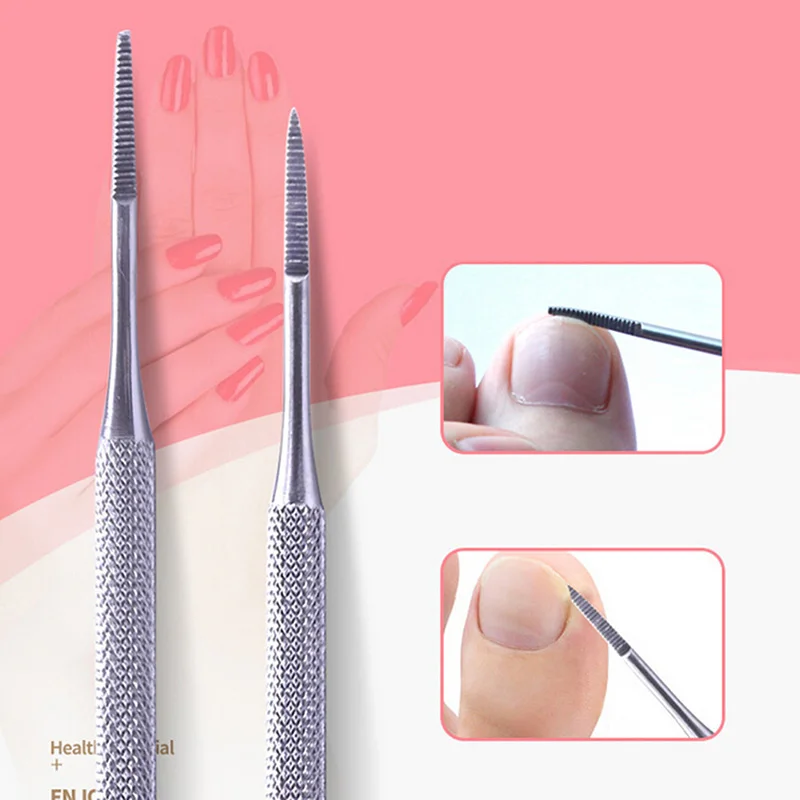 1pcs Foot Nail Care Hook Ingrown Double Ended Ingrown Toe Correction Lifter File Manicure Pedicure Toenails Clean Tools marble lifting clmap stone slab lifter 200kg 2000kg heavy duty marble stone vertical lifting clamp slate clip lifting tools