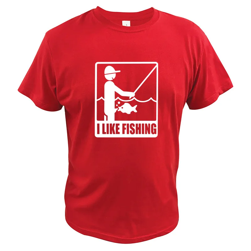 Европейский размер, футболка для рыбалки, для взрослых, дизайнерская, с короткими рукавами, мягкая, дышащая, хлопок, Camiseta - Цвет: Красный