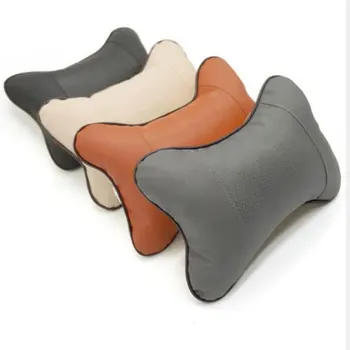 

New 2pcs/set Car Seat Head Neck Rest Breathable Soft Headrest Bone Support Cushion Leather Pillow Car Supplies Dropshipping