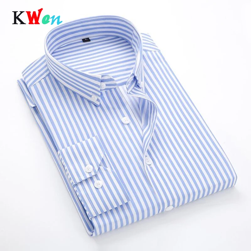 Брендовая мужская рубашка с длинным рукавом Мужская классическая в полоску