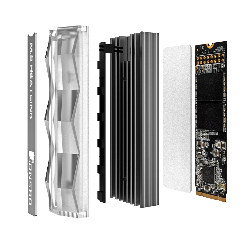 Радиатор JONSBO M.2 SSD ARGB MOBO 3PIN 5V AURA SYNC Streamer|Кулеры/вентиляторы/системы охлаждения| |